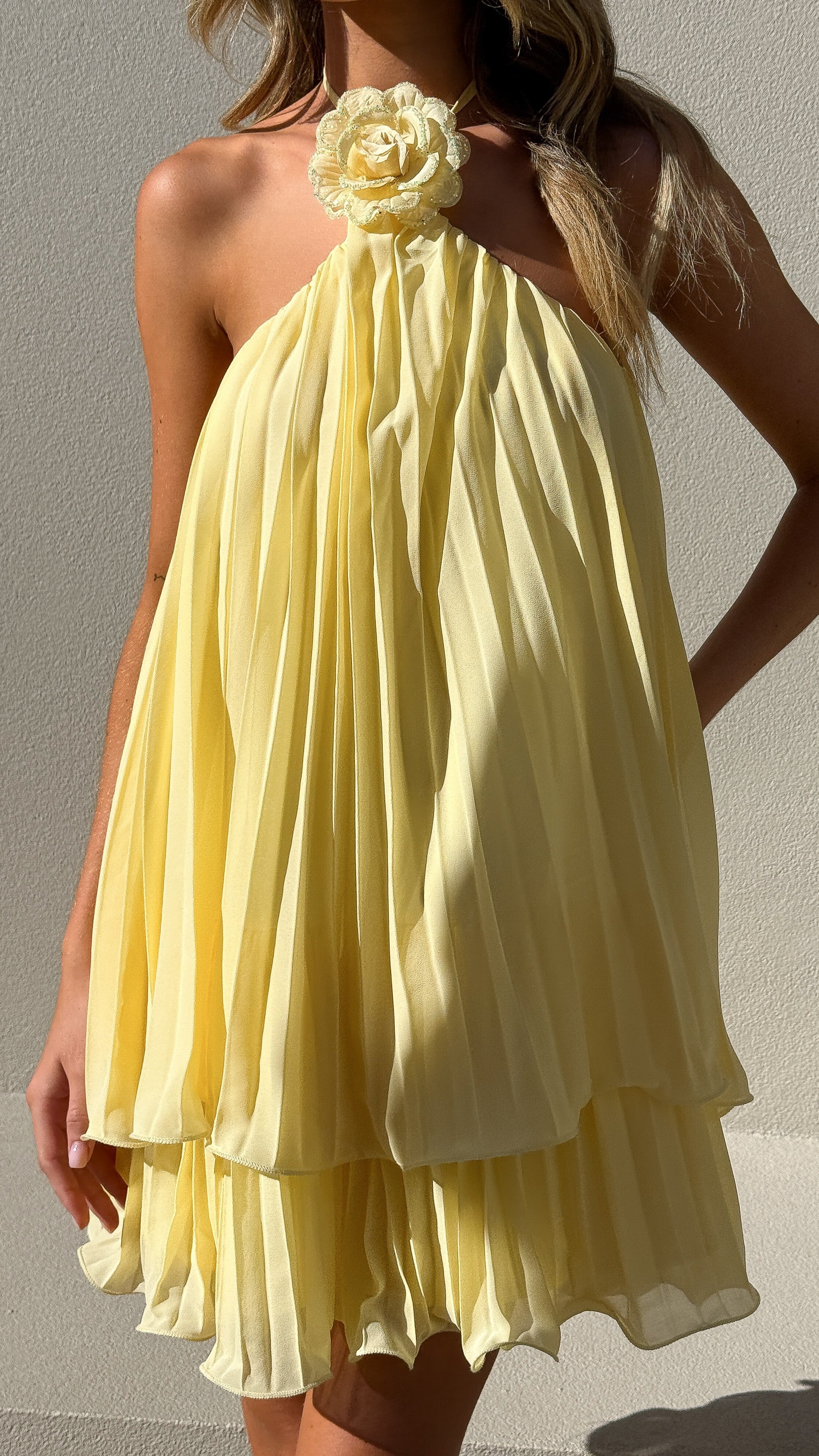 Gia Mini Dress - Yellow