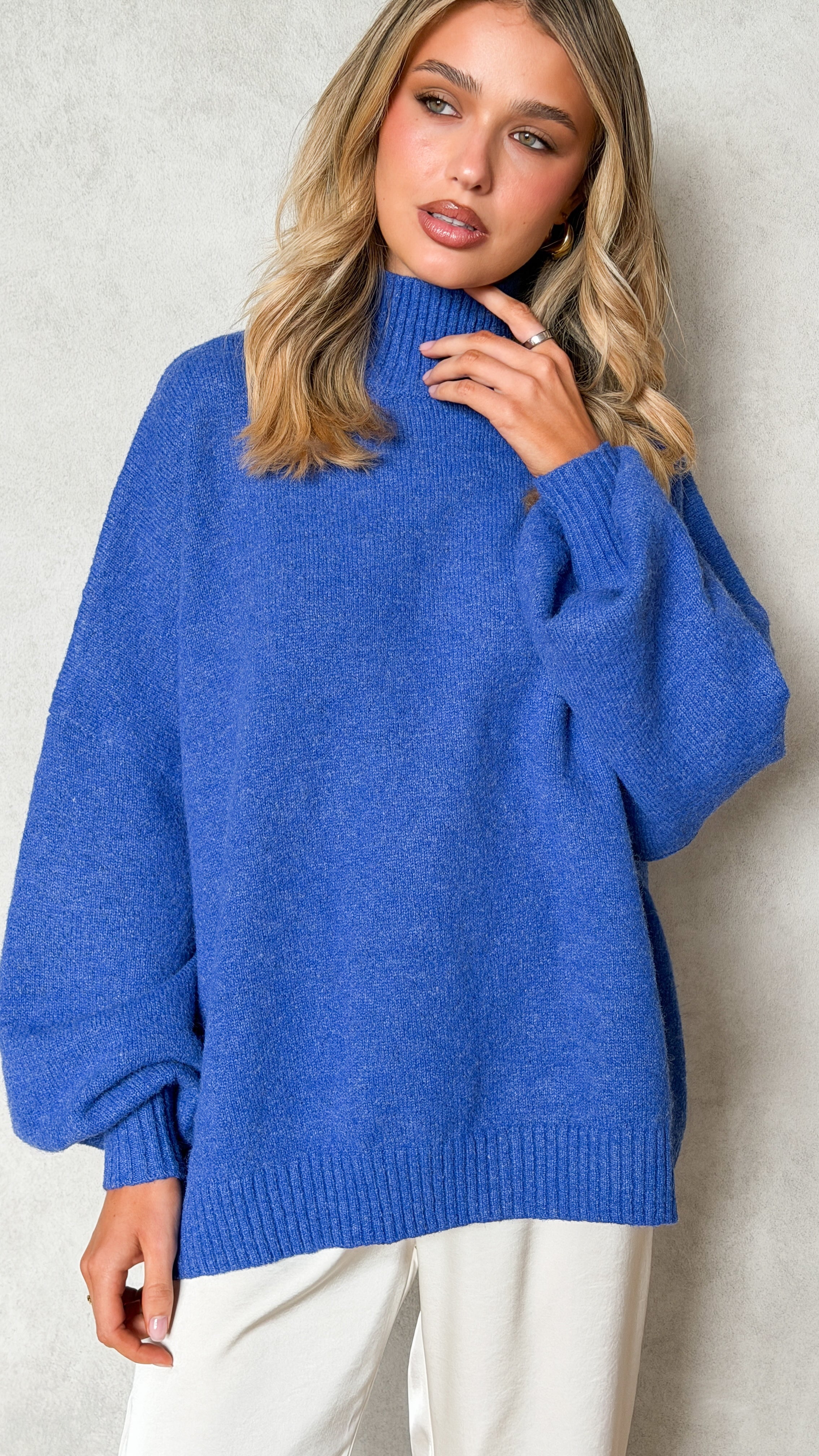 Harita Knitted Sweater - Blue