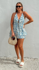 Dasha Shorts - Blue Swirl