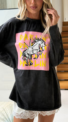 Darlin Long Sleeve Tee - Washed Black