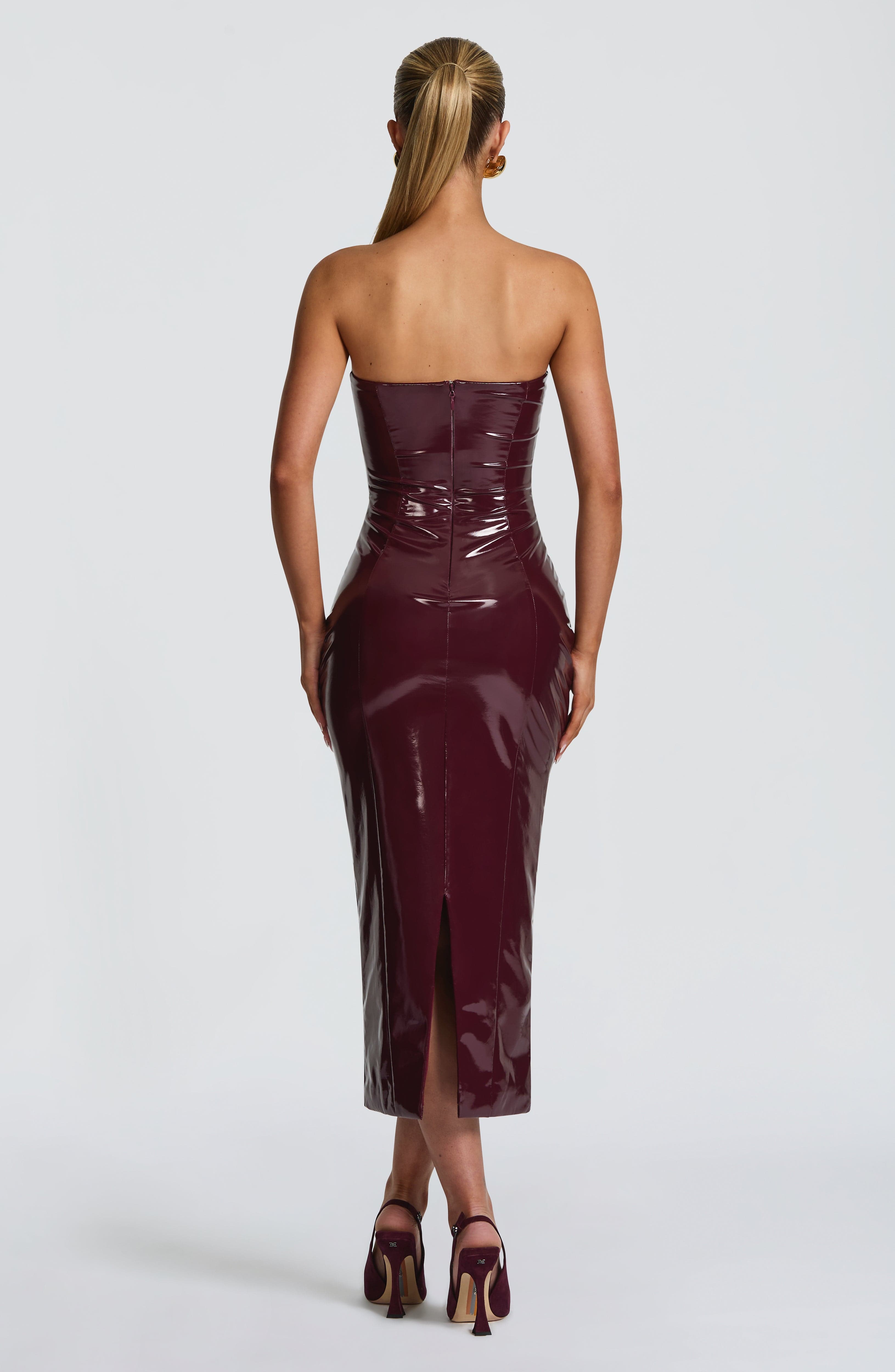 Amala Midi Dress - Cherry Lacquer