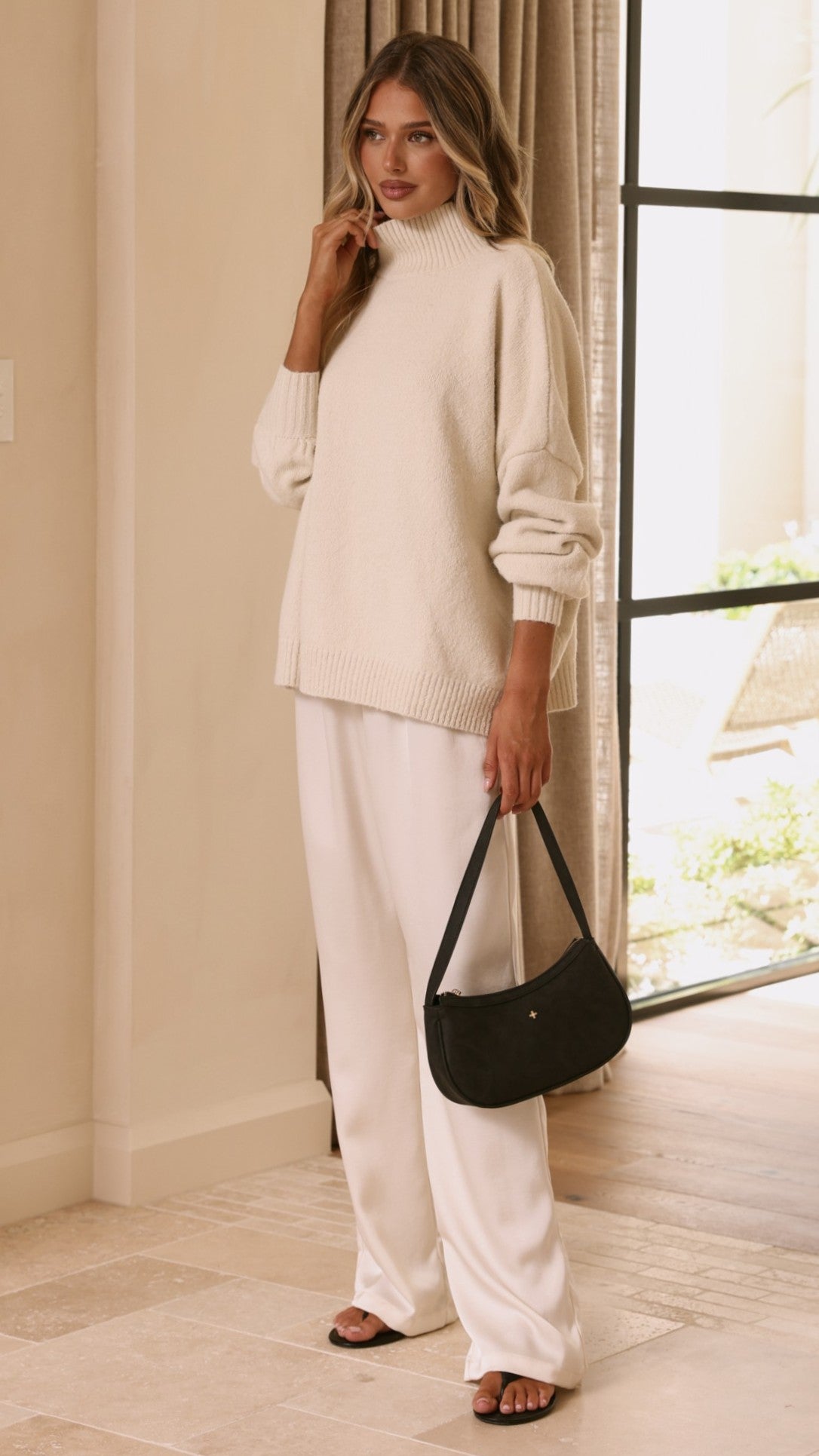 Harita Knitted Sweater - Cream