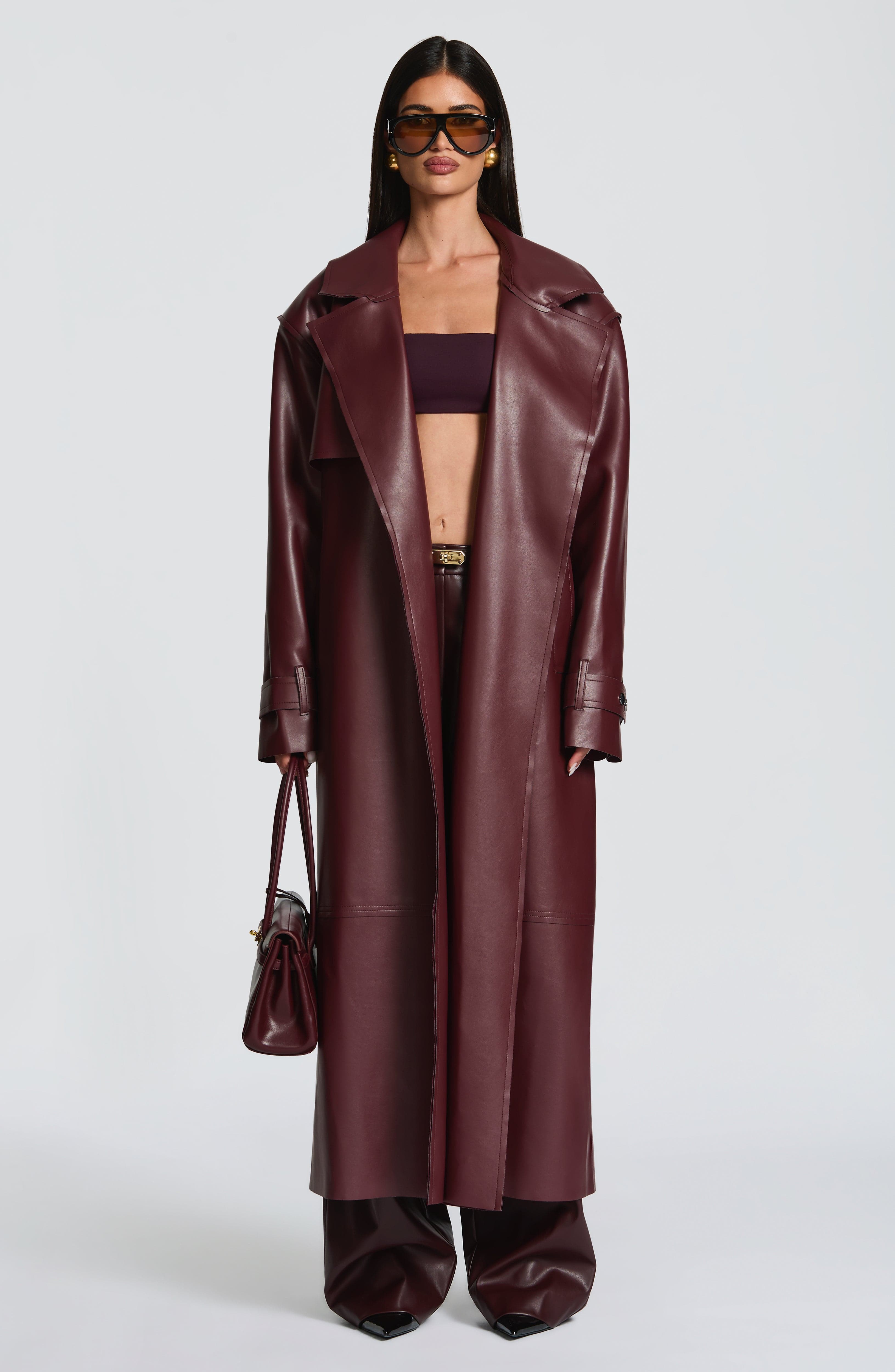 Bridget Trench Coat - Plum