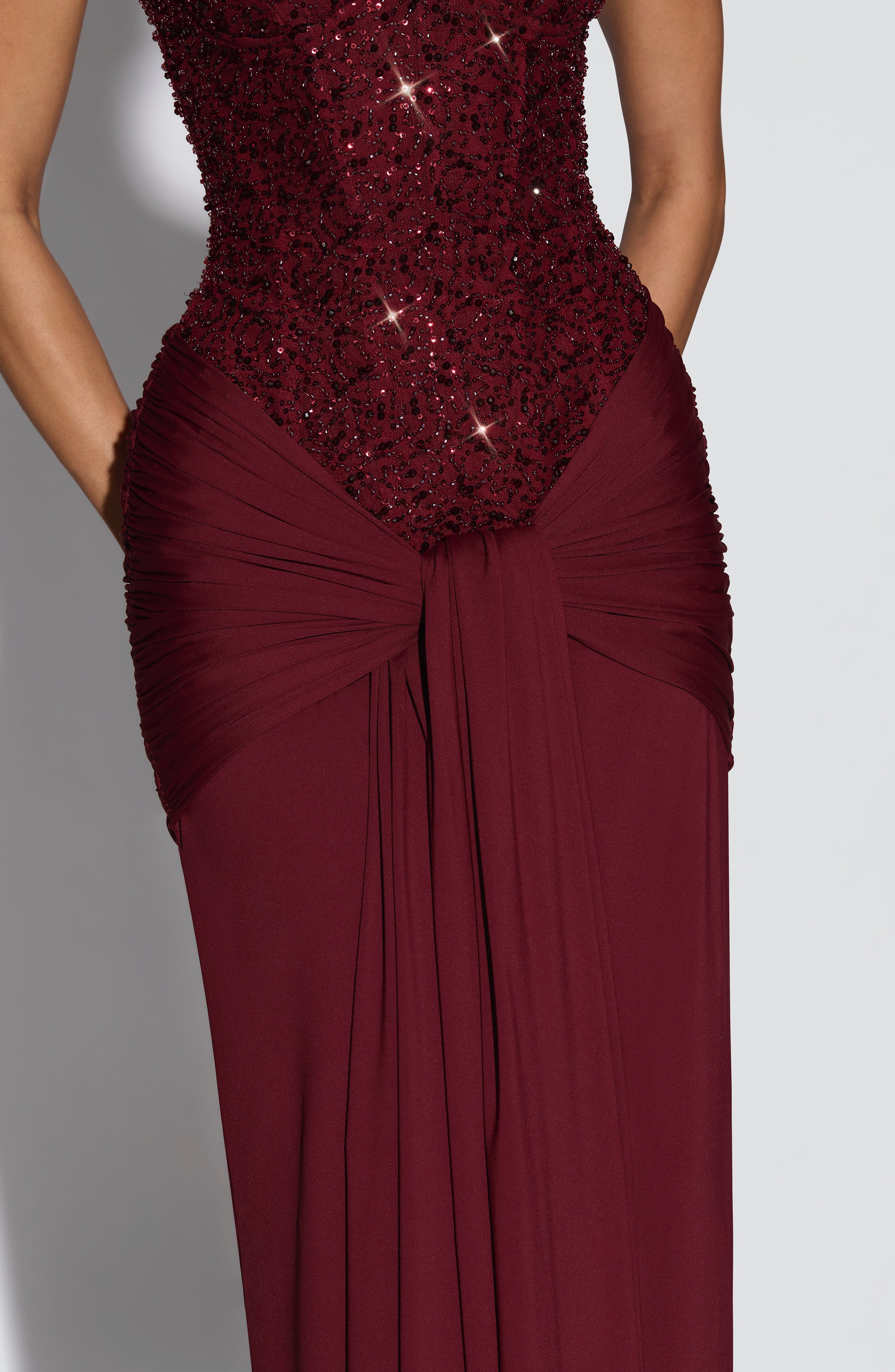 Carina Maxi Dress - Burgundy