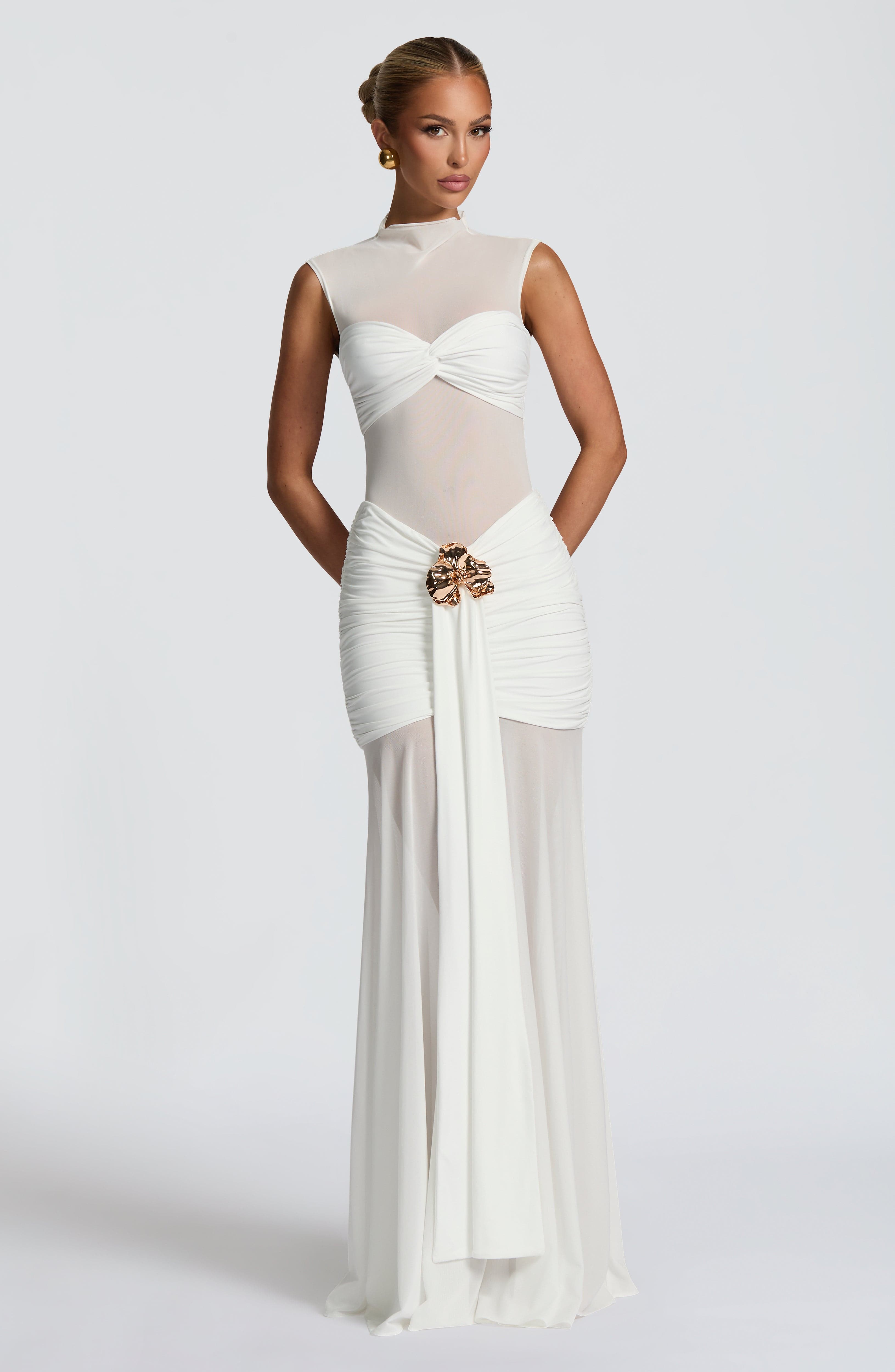 Fae Maxi Skirt - White