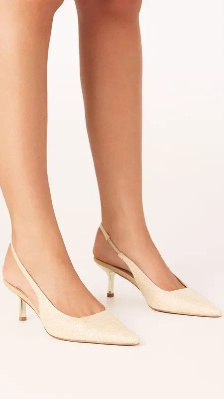 Gemima Heel - Natural Raffia