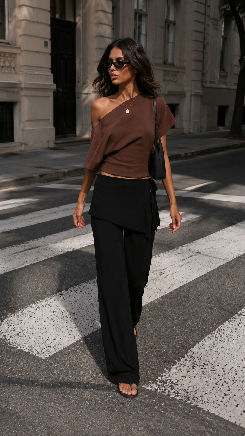 Jaxie Skirt Overlay Pants - Black