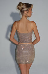 Nila Mini Skirt - Gold