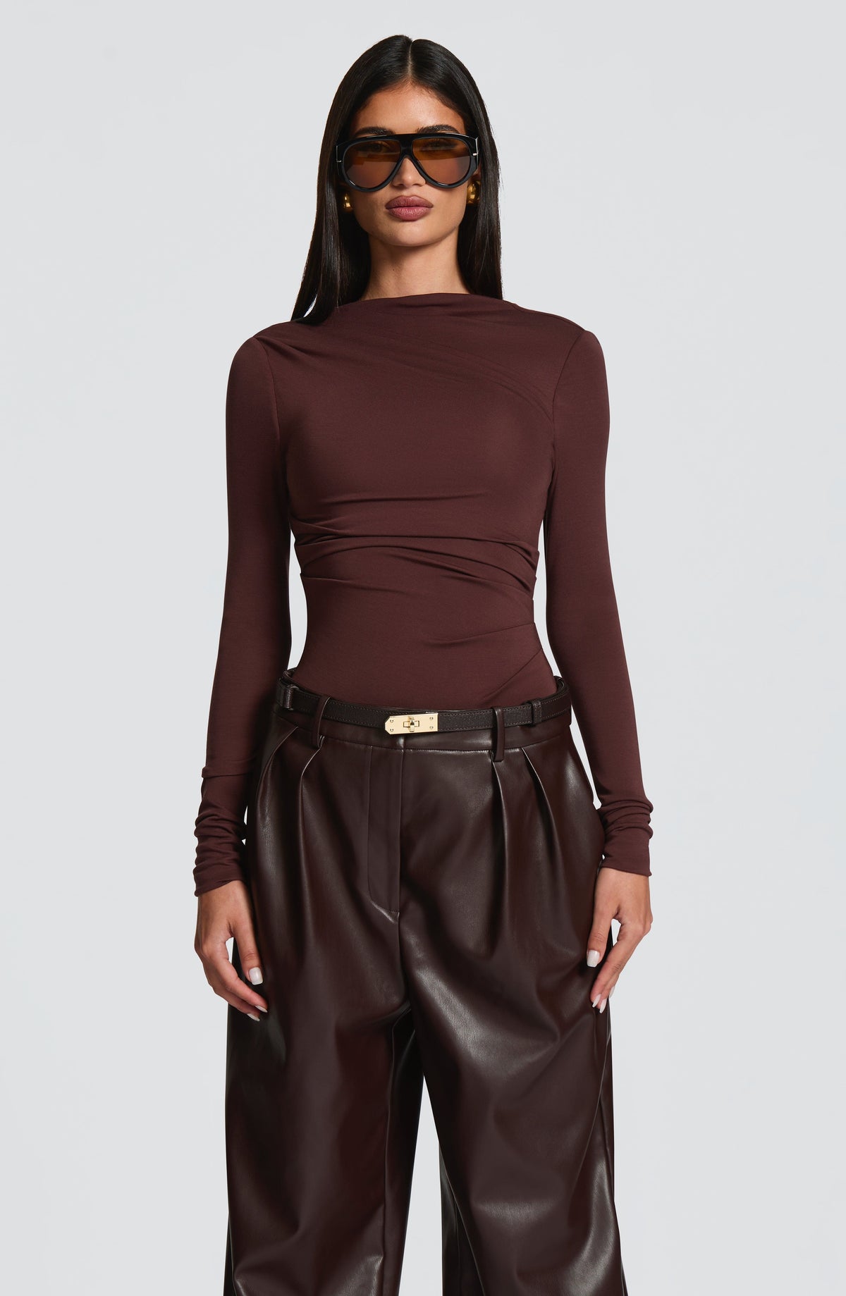 Pearson Bodysuit - Plum Brown