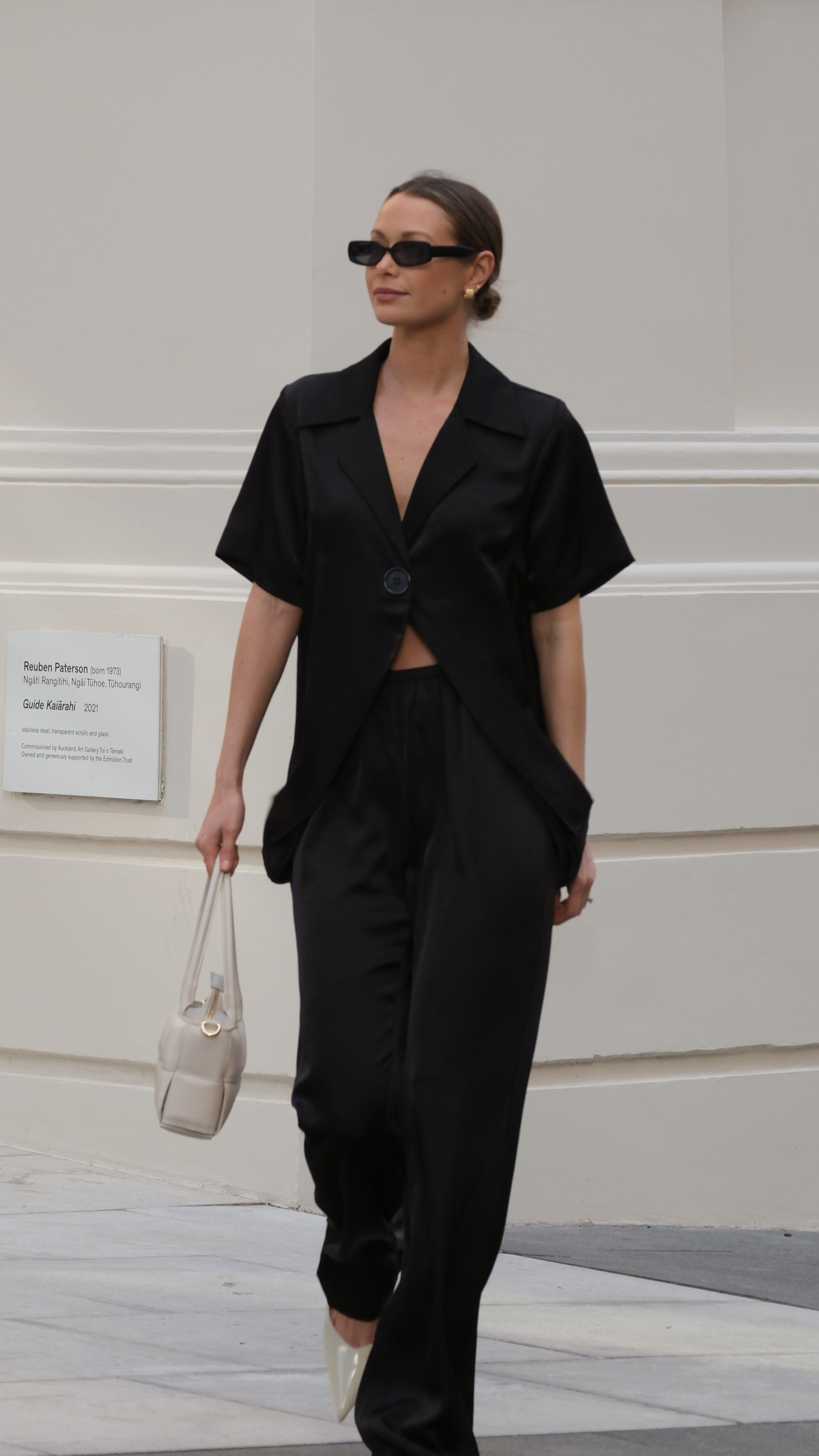 Imogen Button Pants - Black