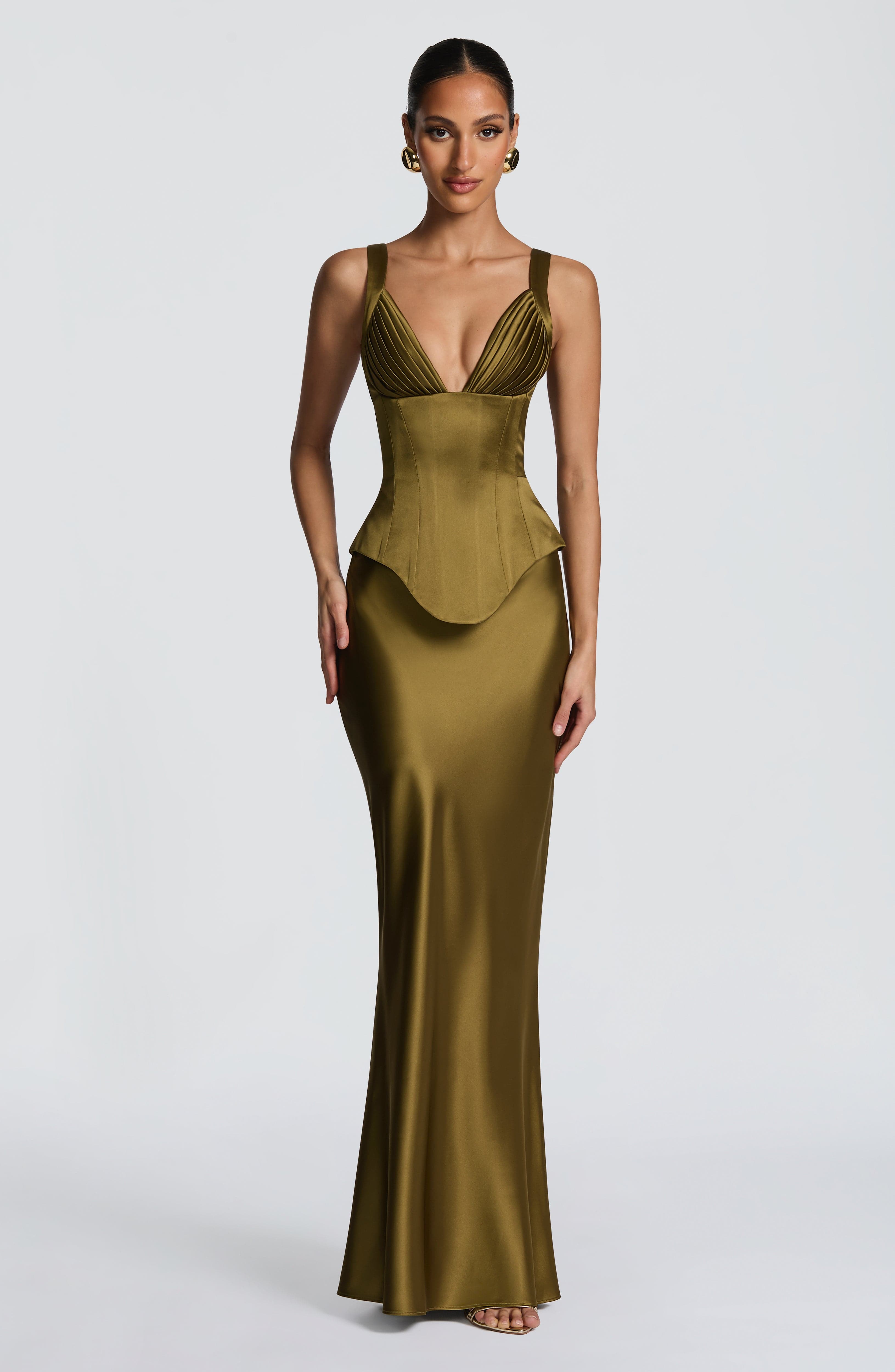 Rowan Corset - Deep Olive