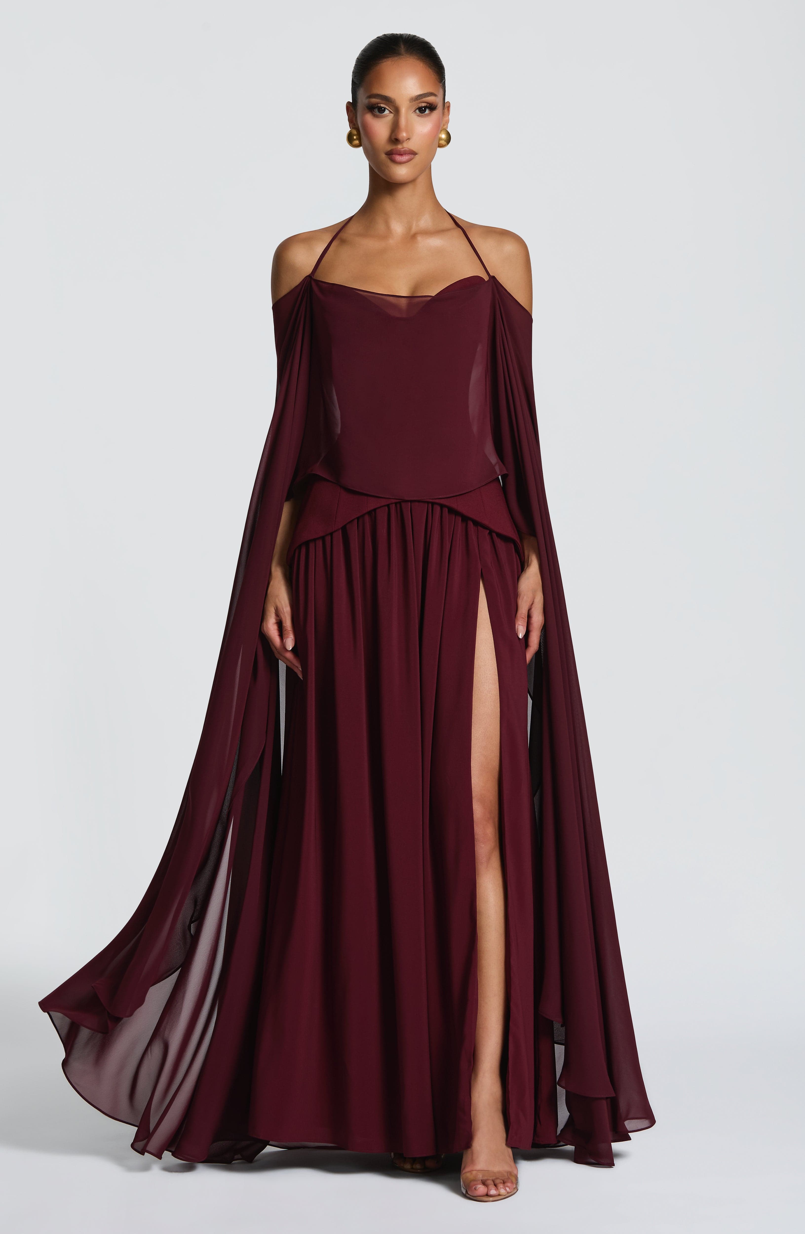 Vietta Maxi Dress - Cherry Lacquer